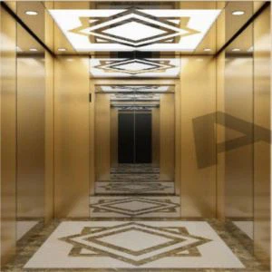 Titán arany tükör rozsdamentes acél villa lift